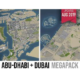 Abu Dhabi and Dubai - 2 cities 3D model